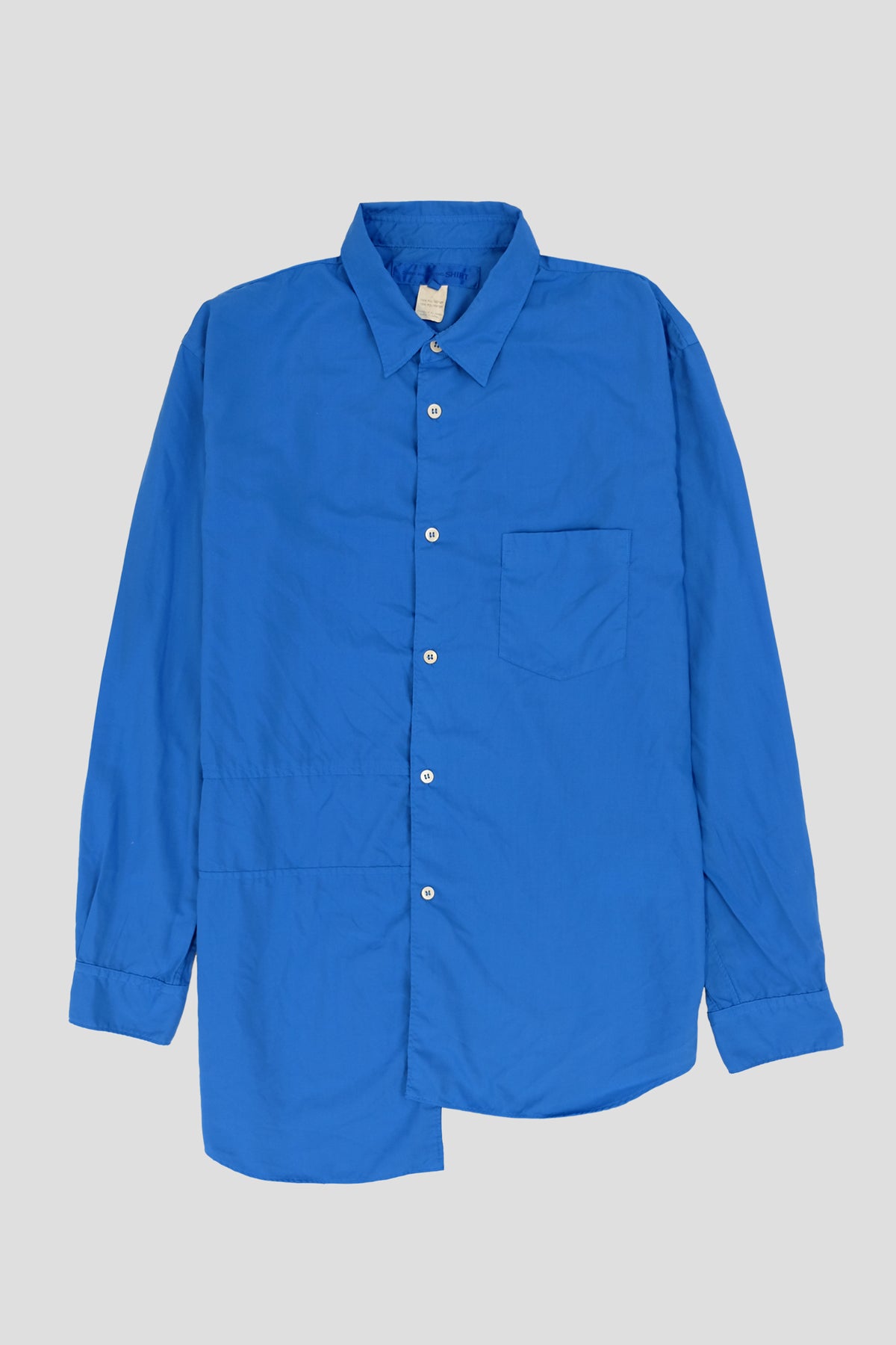 Comme des Gar ons Oversized Shifted Hem Oxford in Blue Drama Club