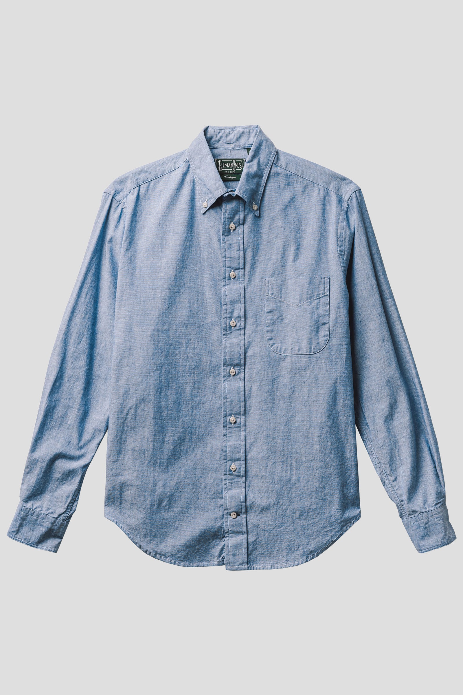 Gitman Vintage Classic Chambray Oxford in Blue – Drama Club