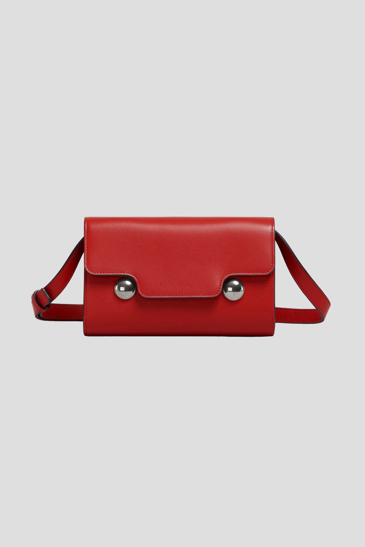 【送料&関税込】Marni Trunkaroo Handbag In Red Leather Red leather Trunkaroo medium shoulder bag | Marni