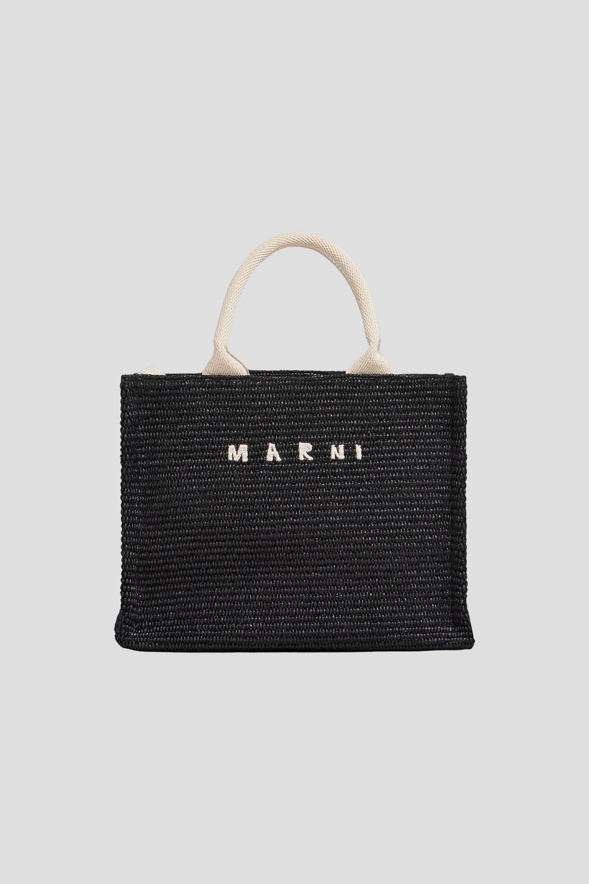 Marni Small Raffia Basket Tote in Black – Drama Club