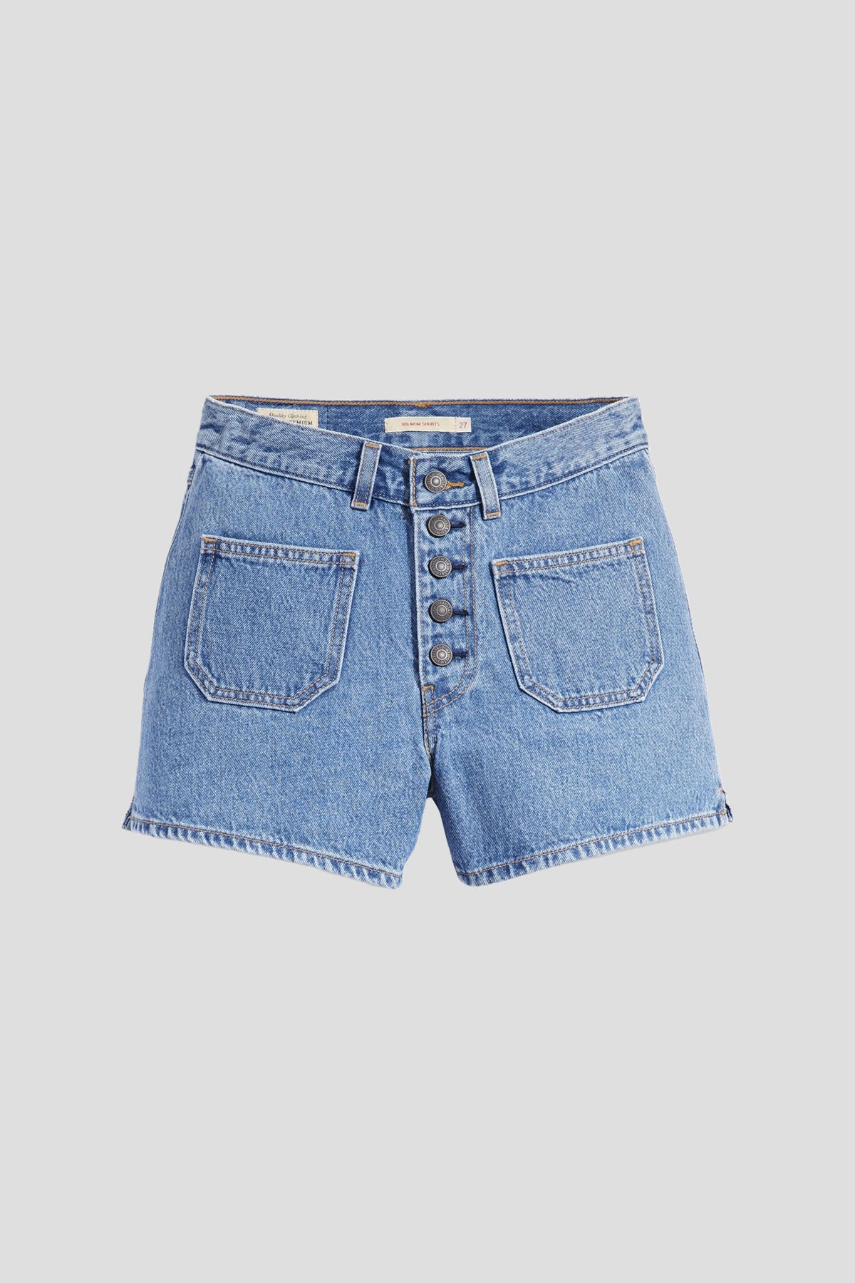 Mom Patch Button Shorts