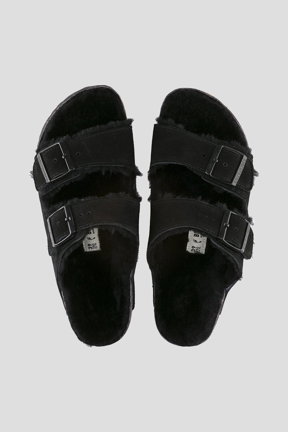 Birkenstock Black Shearling Sandals Birkenstock Women main image 4