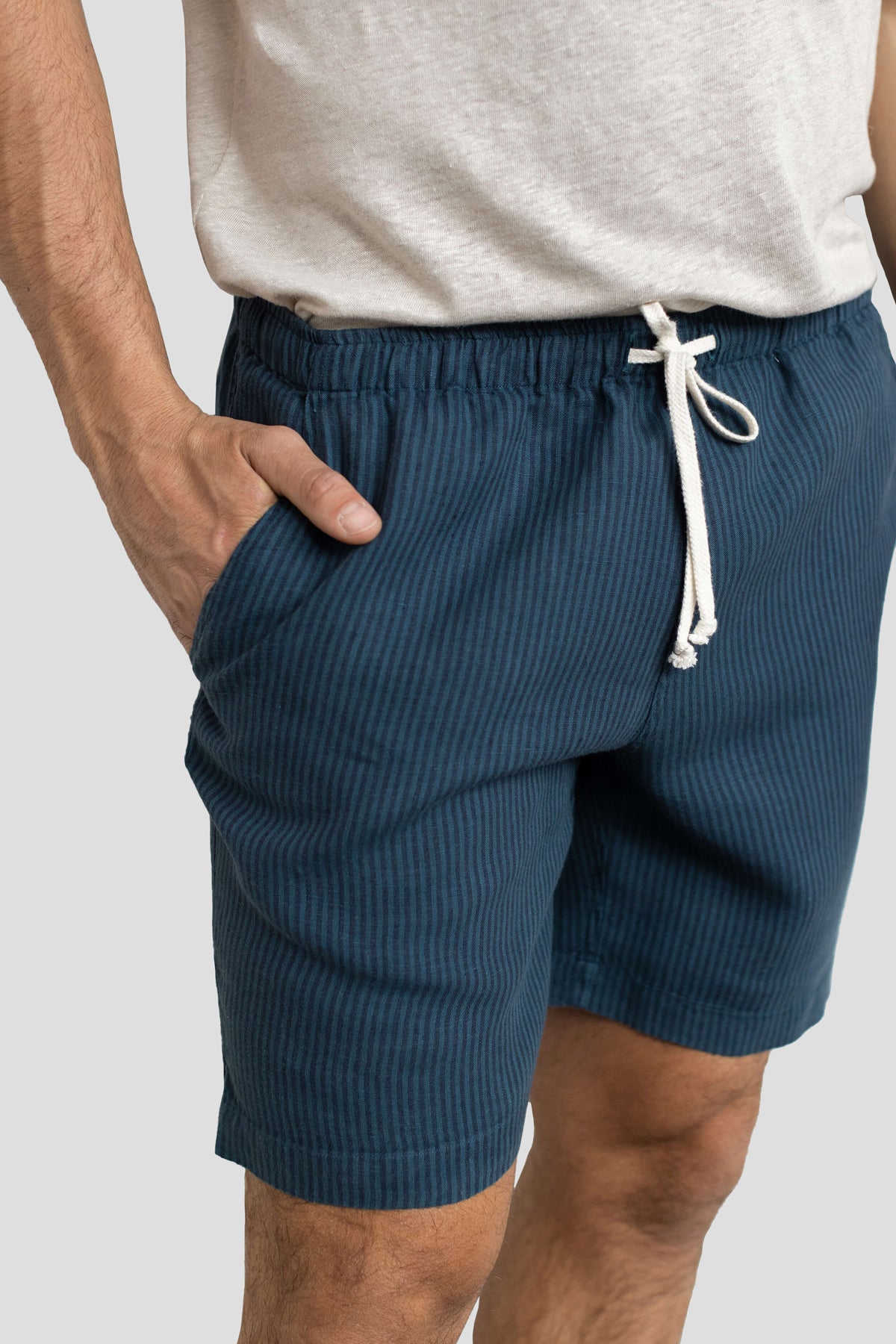 Bo Striped Drawstring Shorts