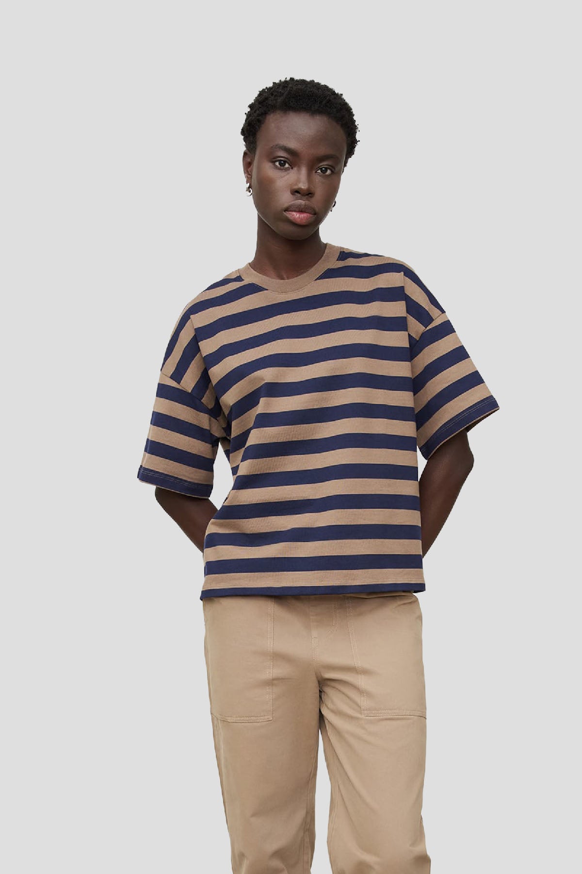 Oversized Boxy Striped Tee