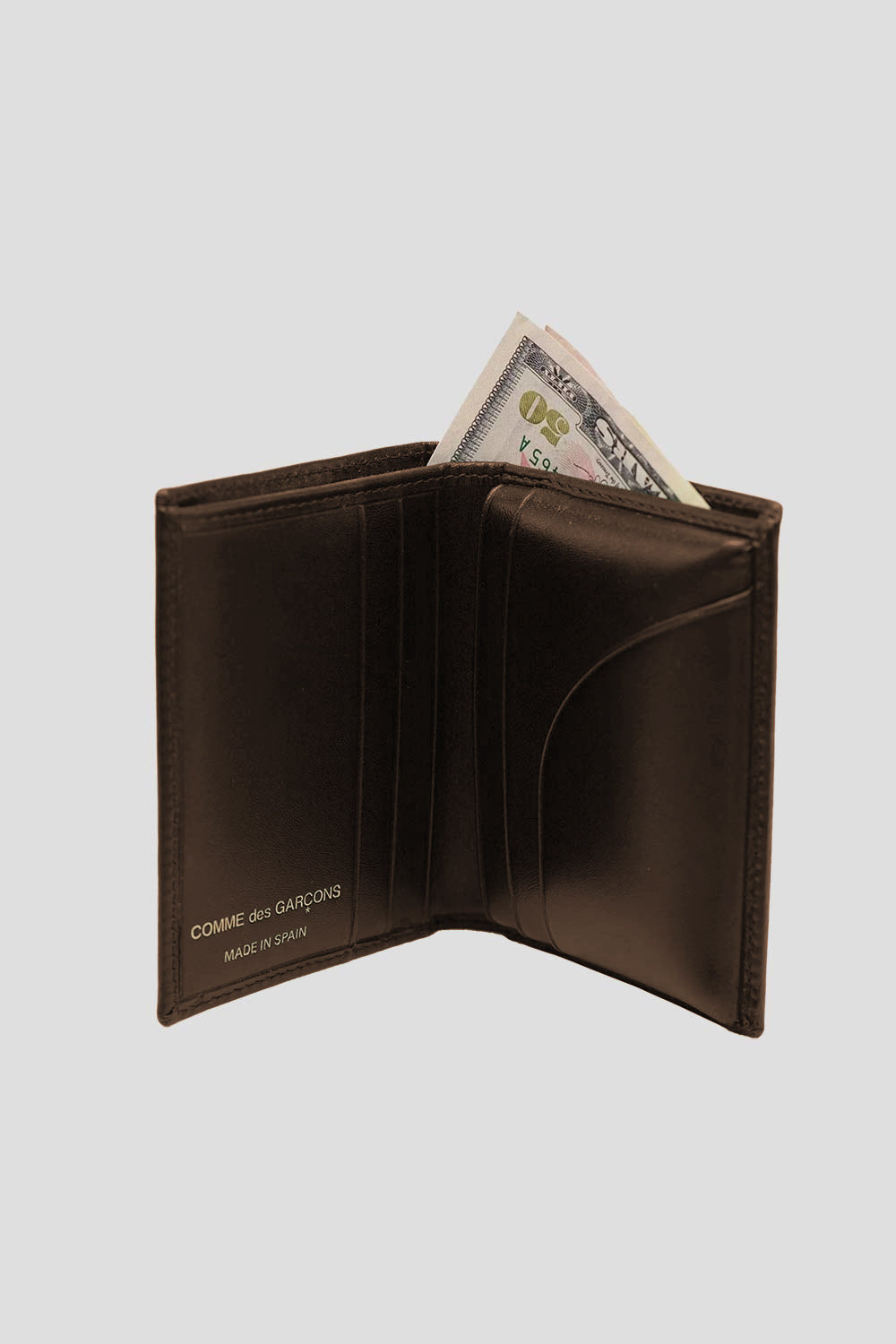 Comme des Garcons Classic Wallet in Brown Drama Club