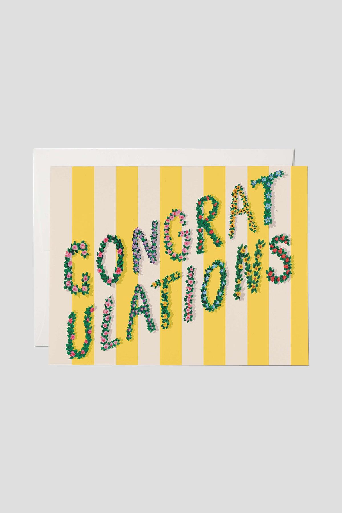 Yellow Stripes Congratulations Card