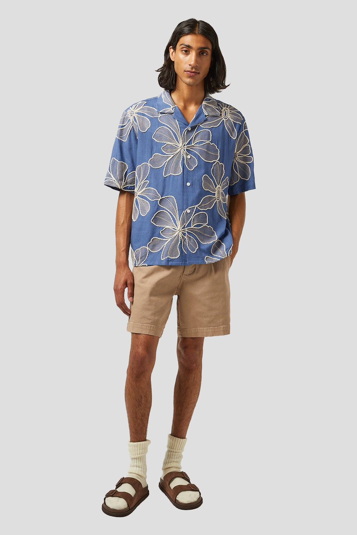 Hawaiian Applique Camp Shirt