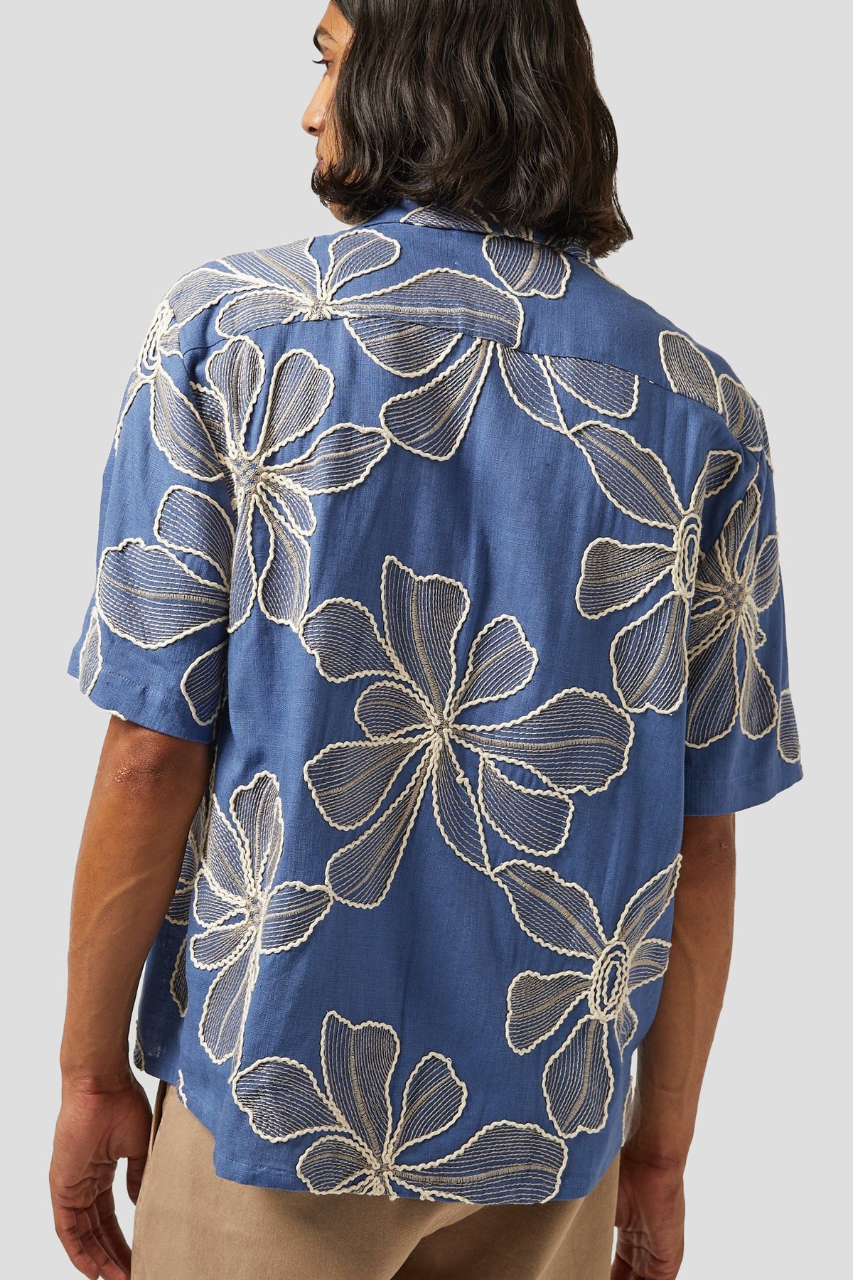 Hawaiian Applique Camp Shirt