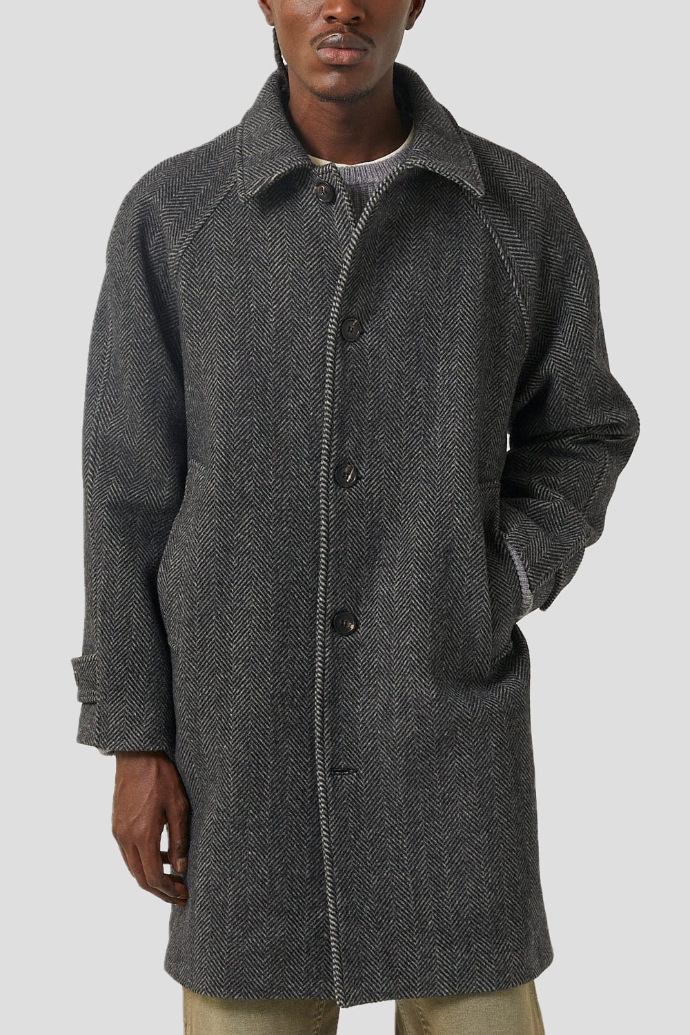 Herringbone Raglan Coat