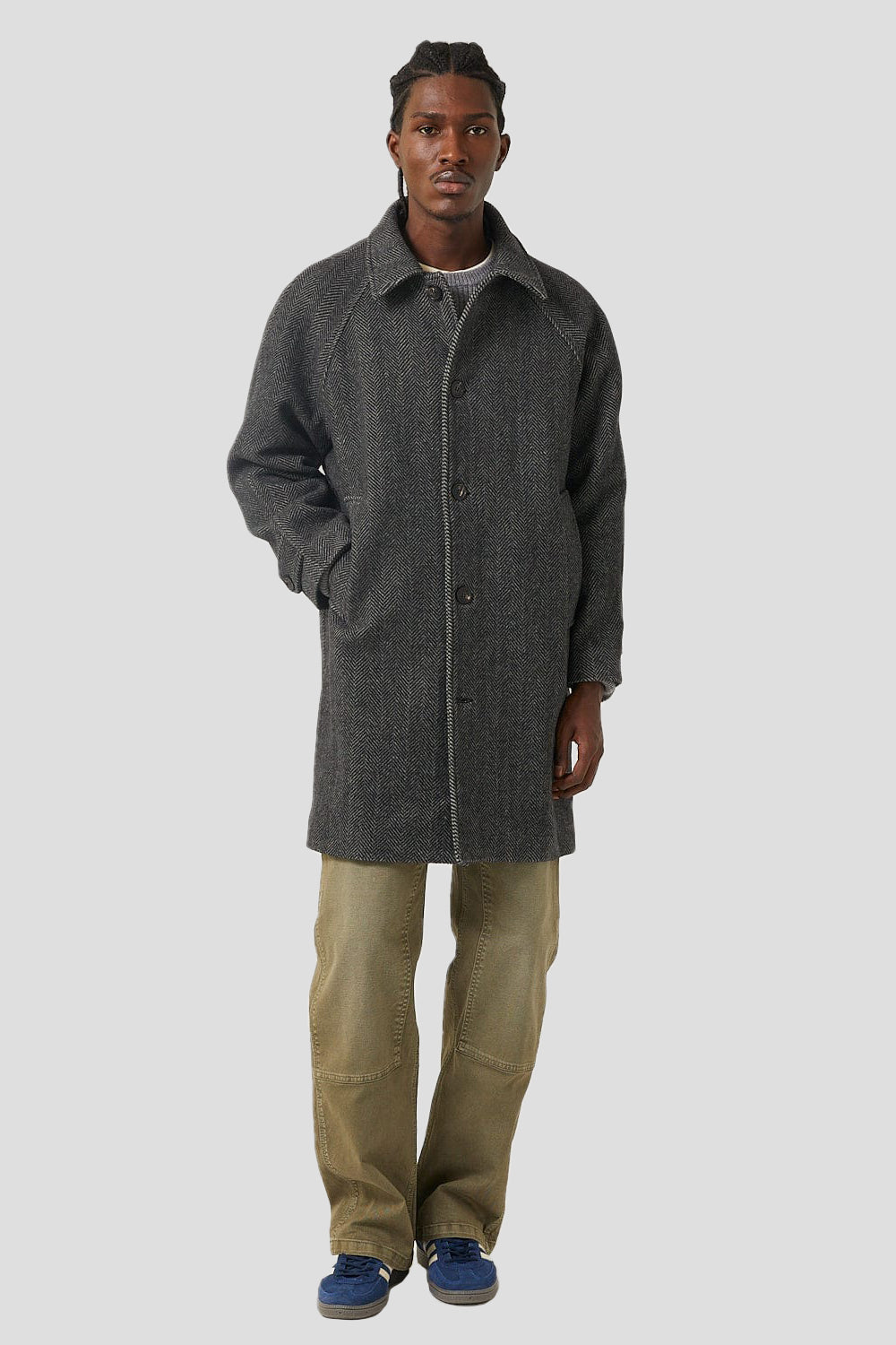 Herringbone Raglan Coat
