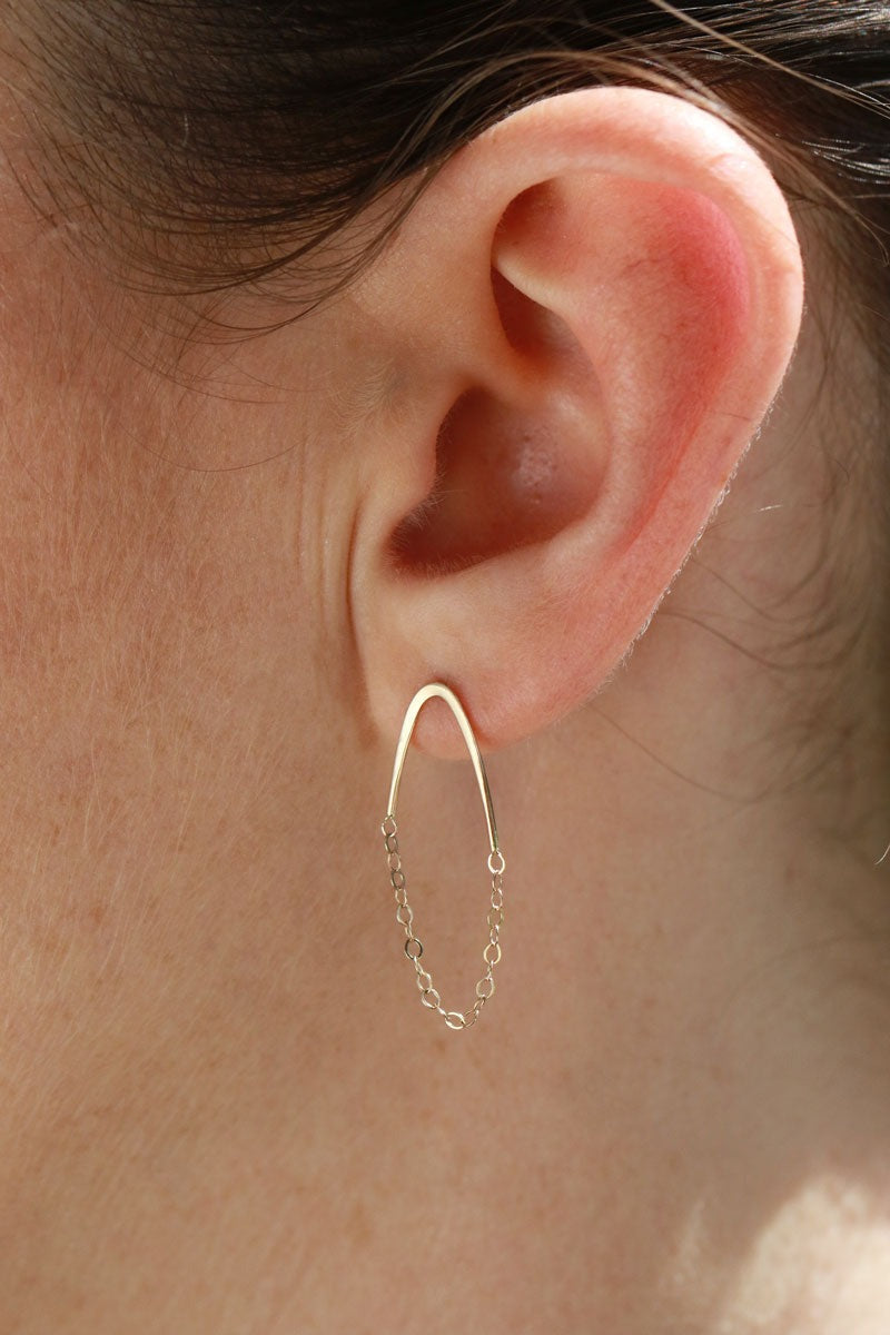 Chain V Drop Earrings