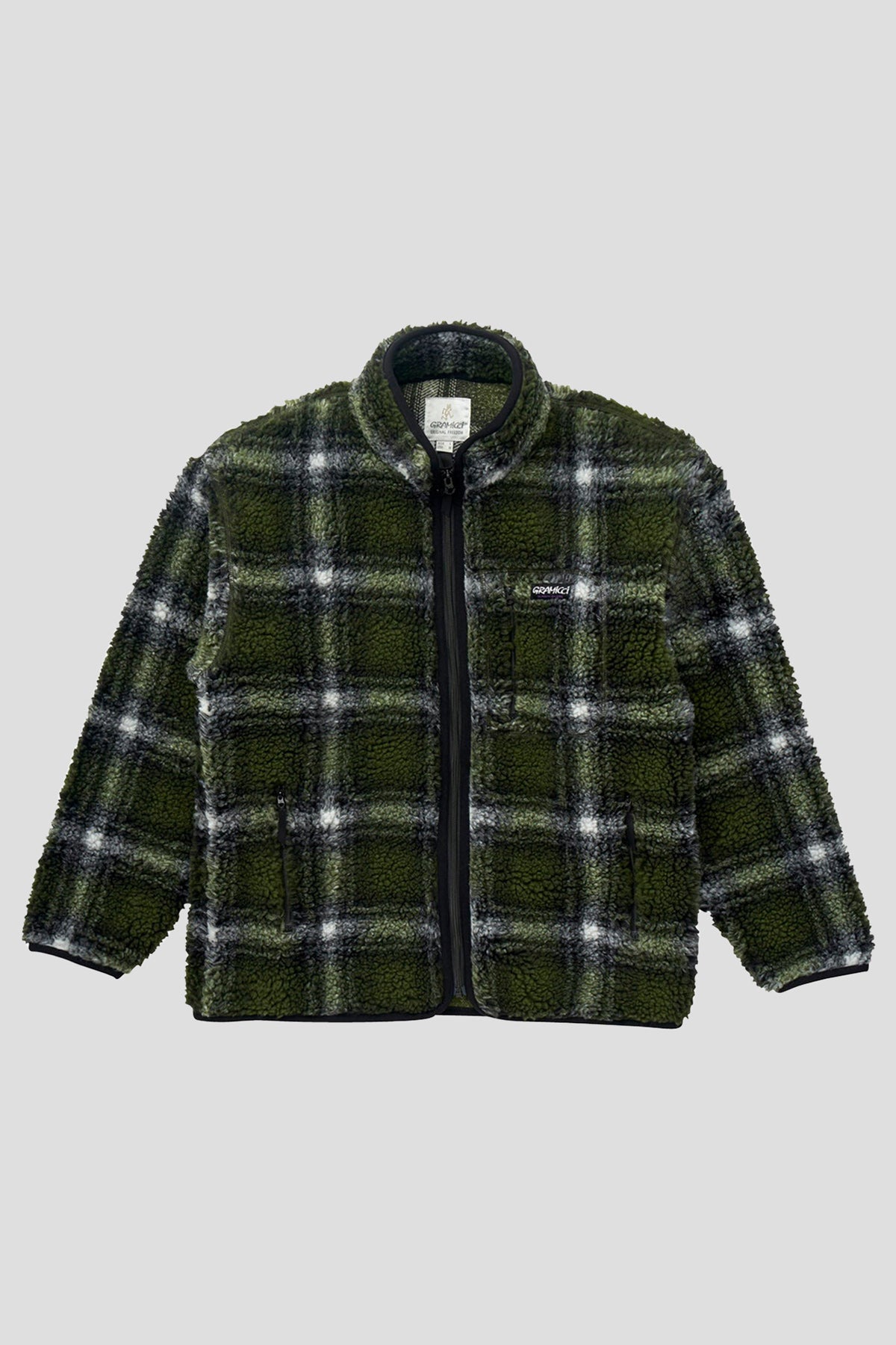 Shadow Plaid Sherpa Jacket