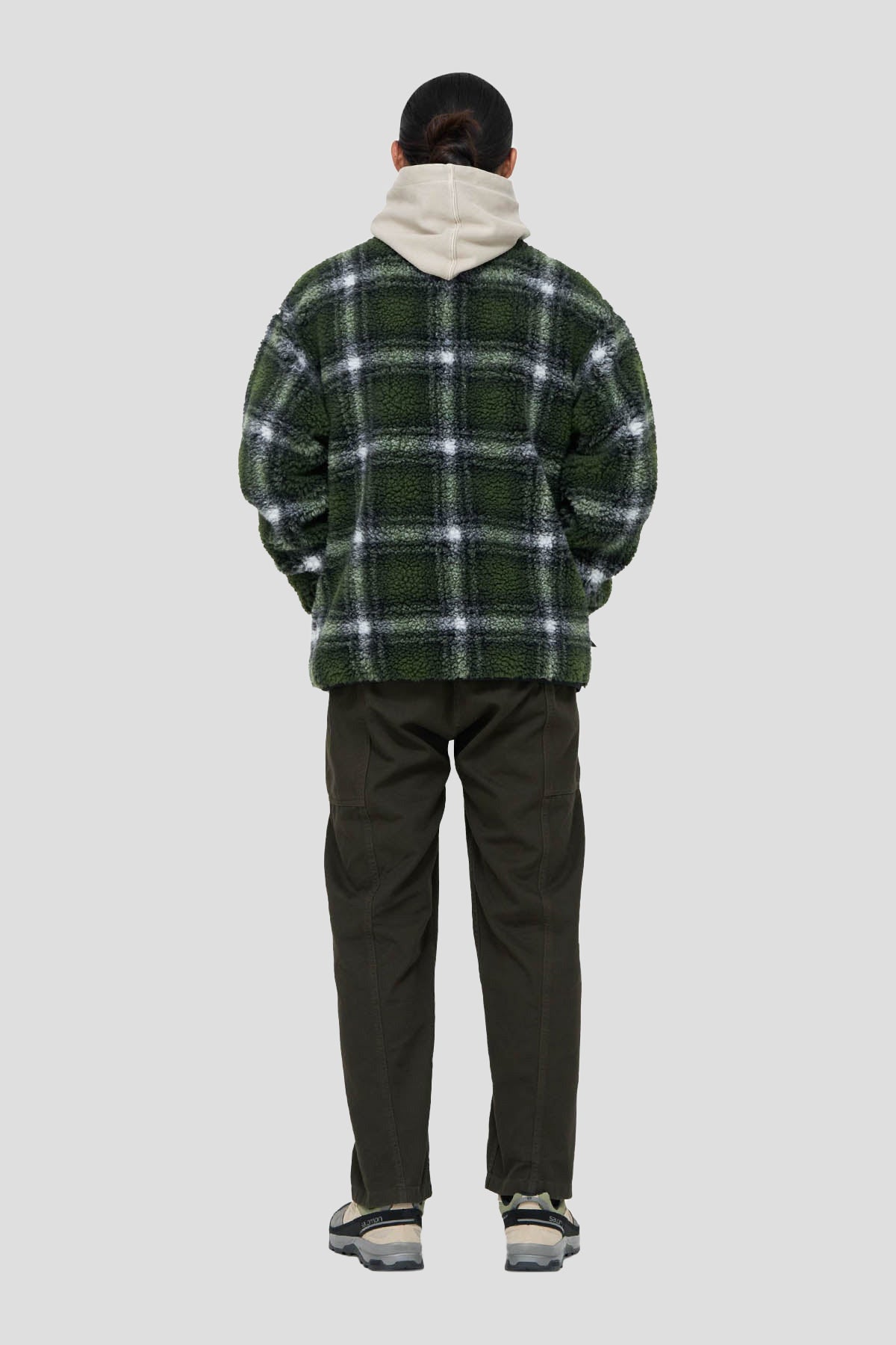 Shadow Plaid Sherpa Jacket