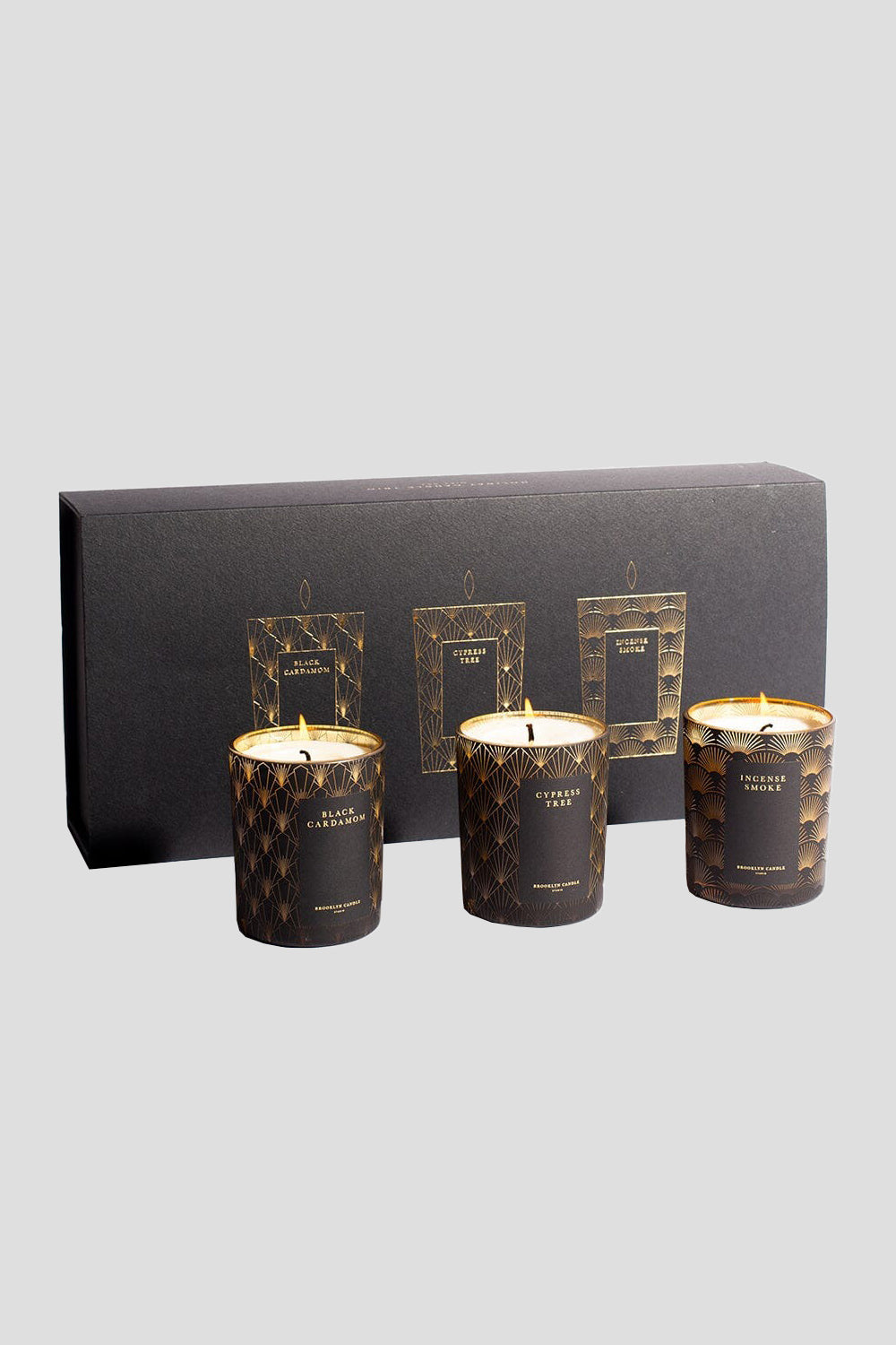 Black Tie Mini Candle Trio