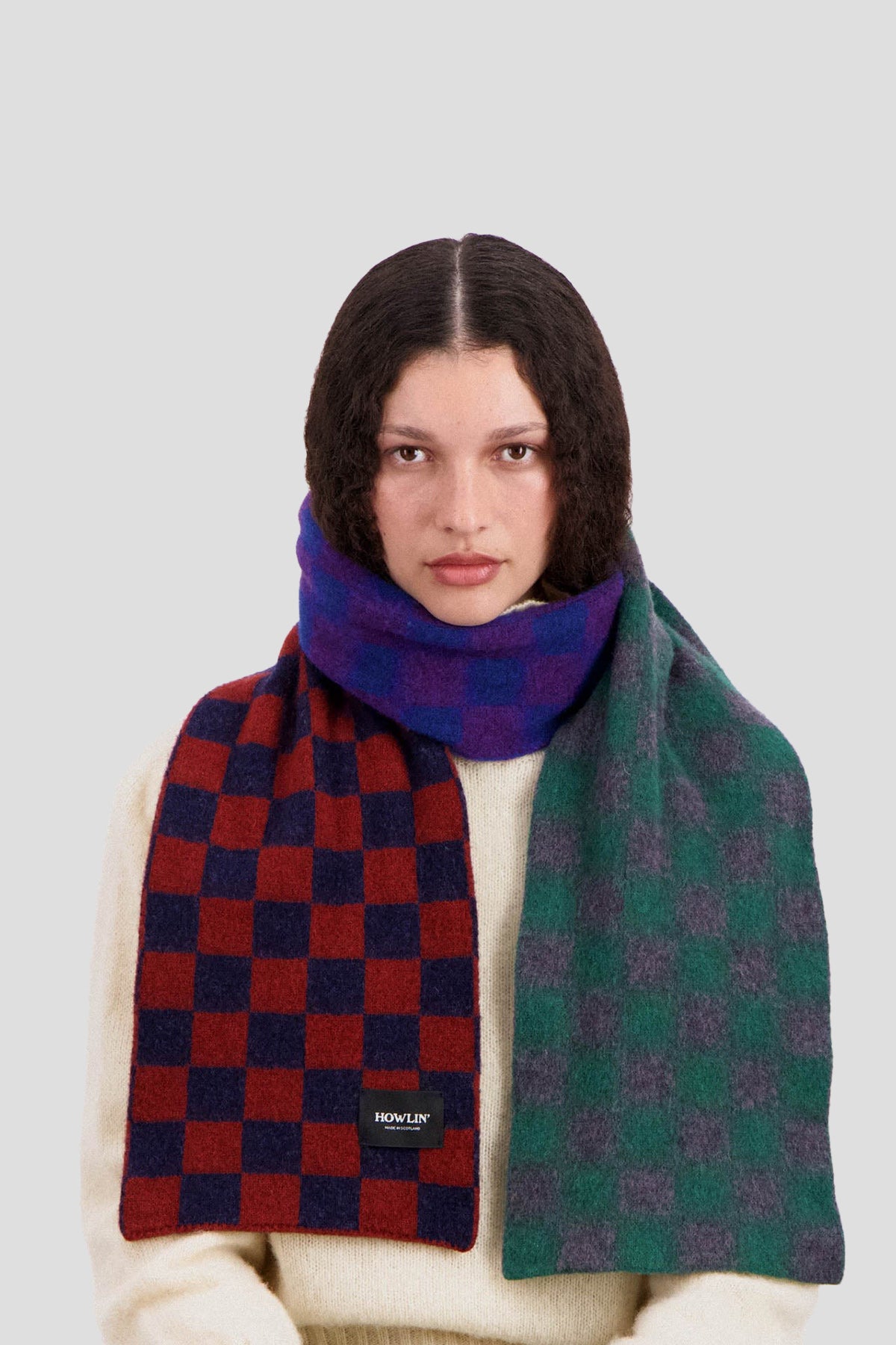 Cosmic Checkerboard Scarf