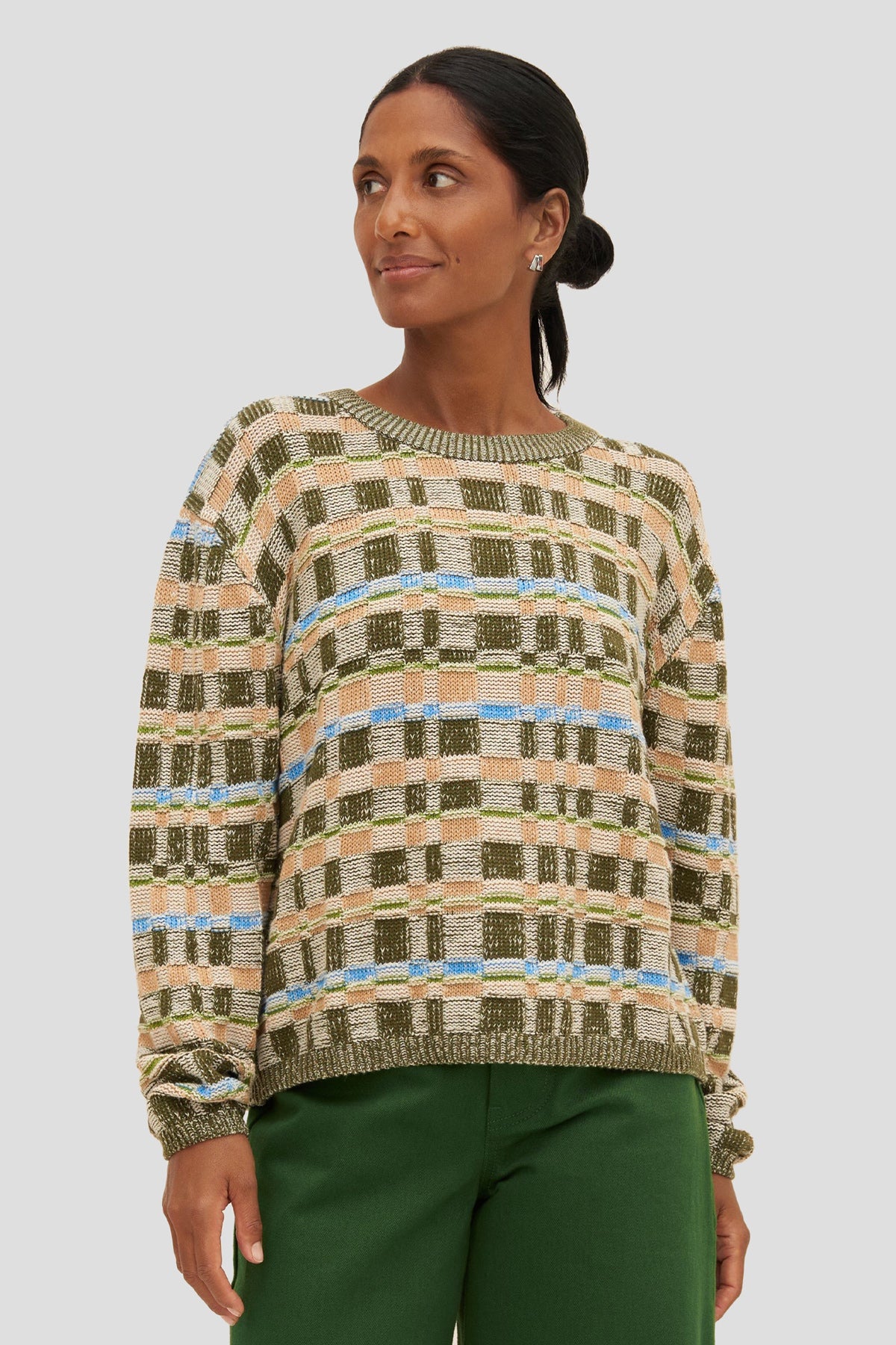 Ridge Earth Check Sweater