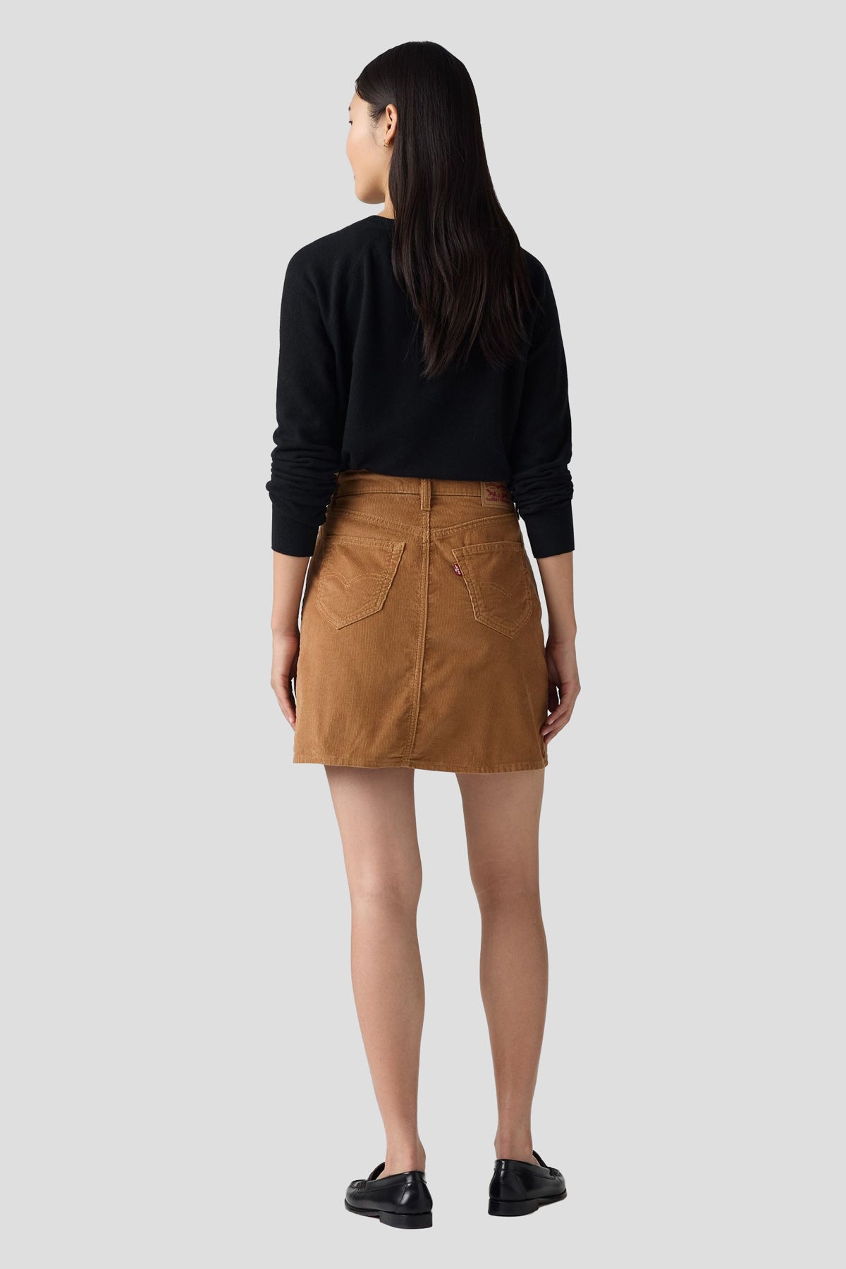 Retro Cord Button Skirt