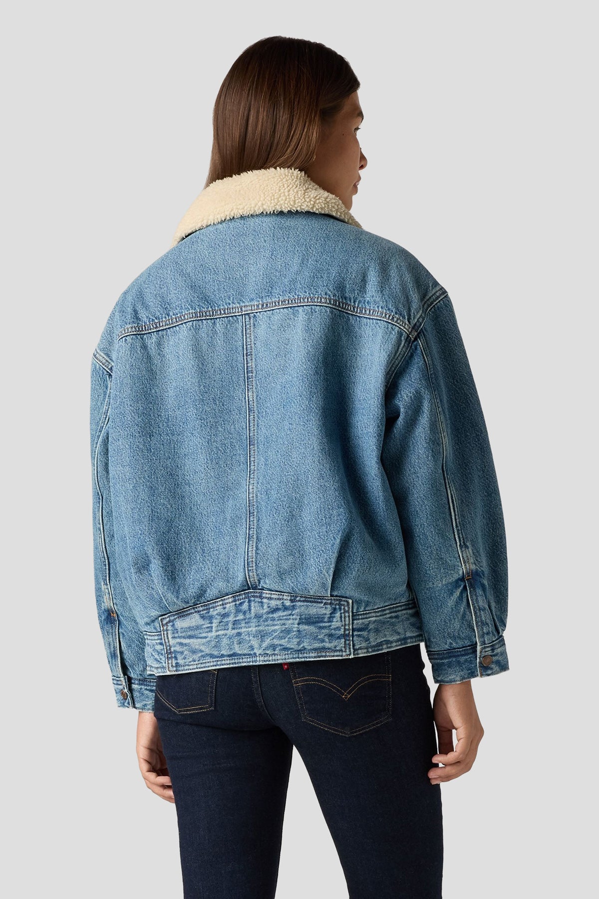 Sherpa Denim Bomber Jacket