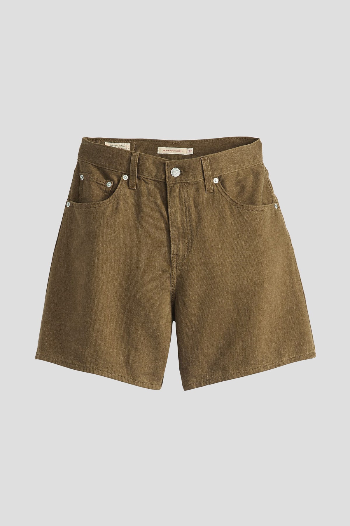 High Baggy Linen Short