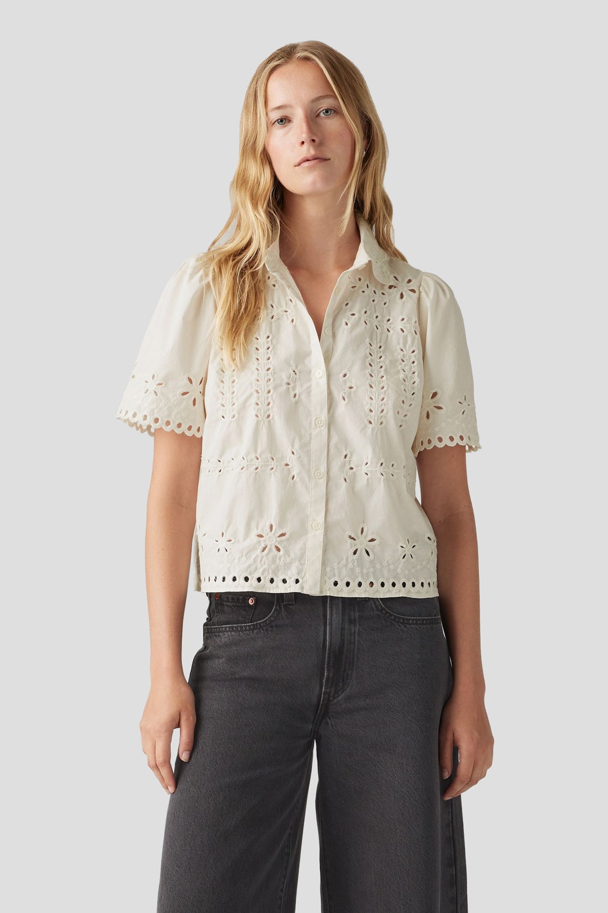 Rayne Eyelet Camp Shirt