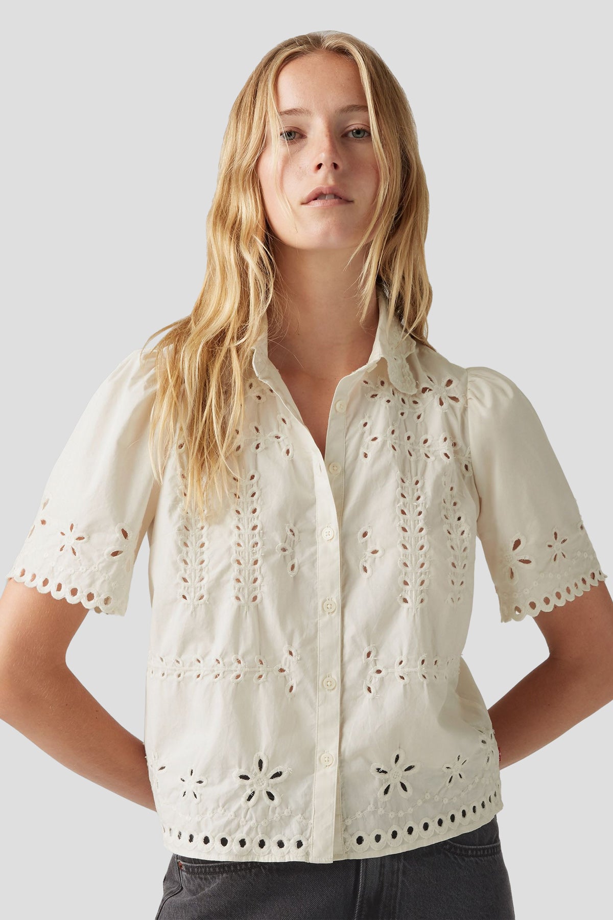 Rayne Eyelet Camp Shirt