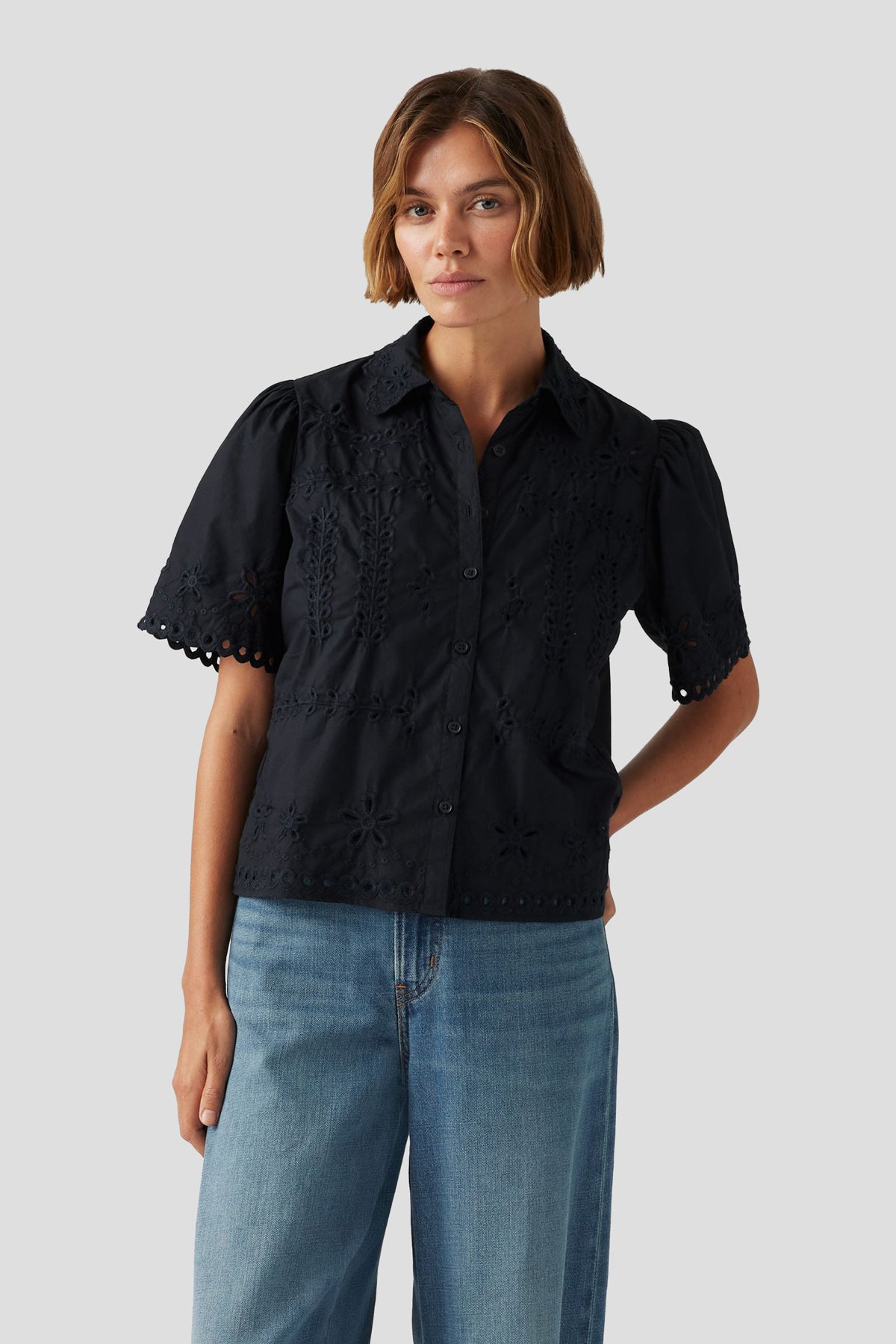 Rayne Eyelet Camp Shirt