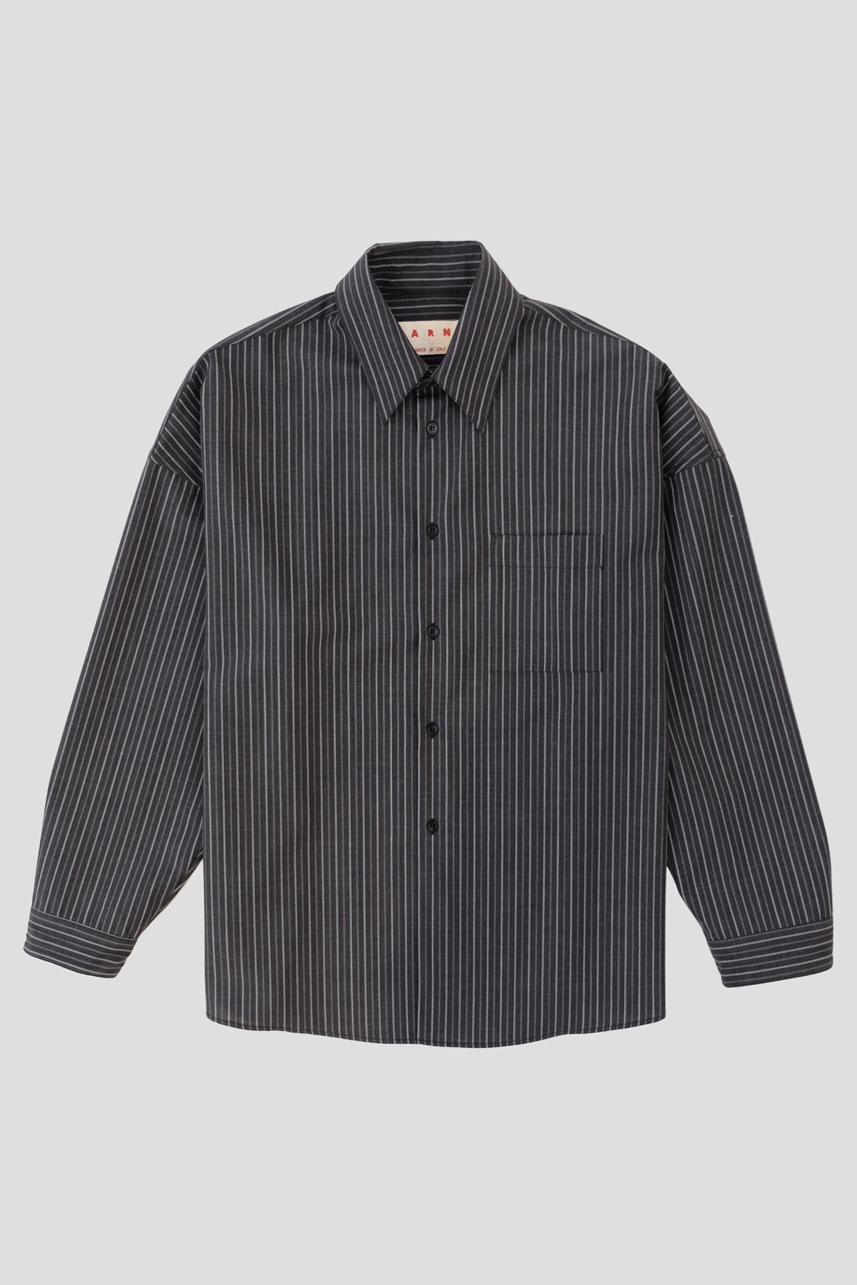 Striped Boxy Wool Shirt