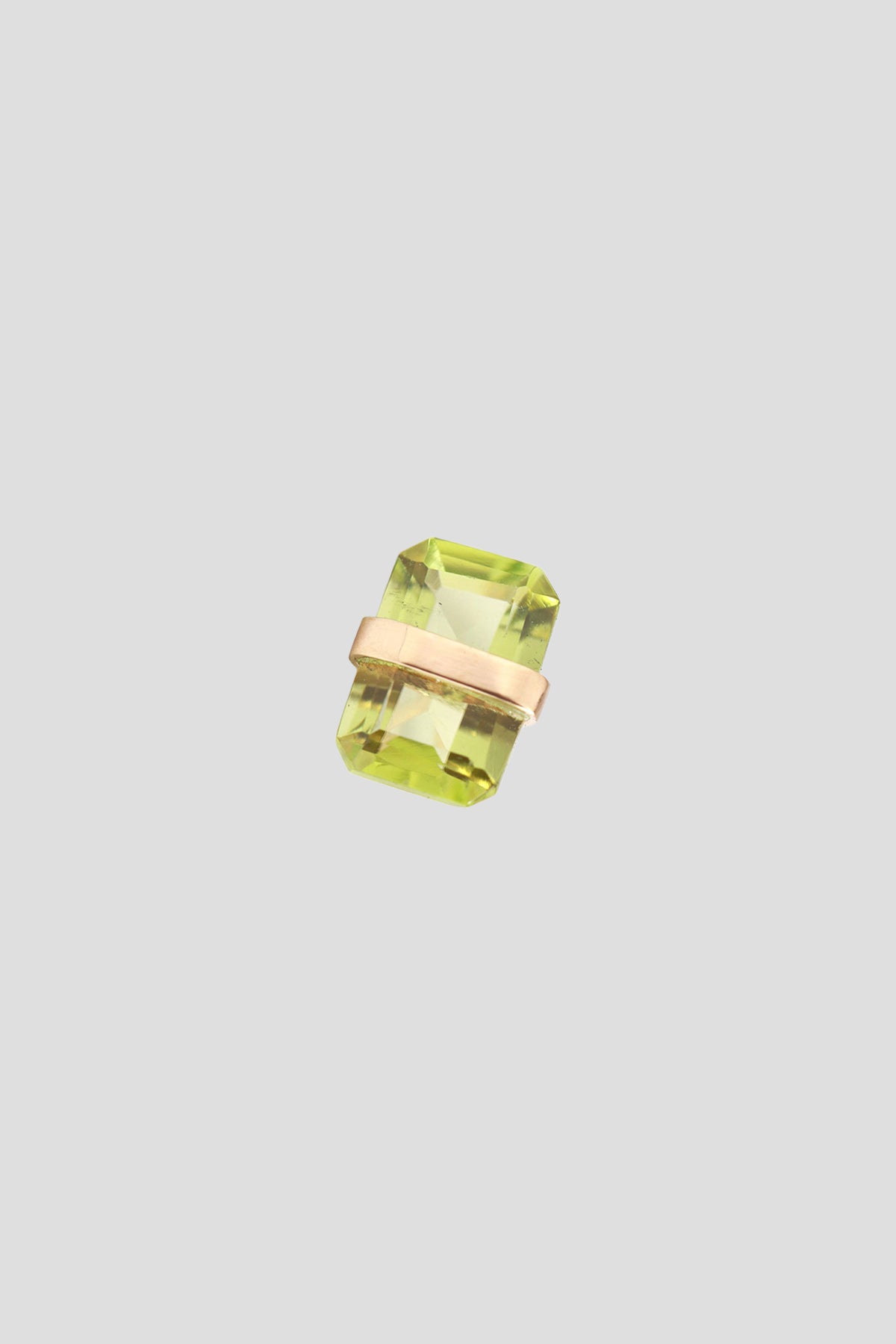 Peridot Fancy Cut Wrapped Stud