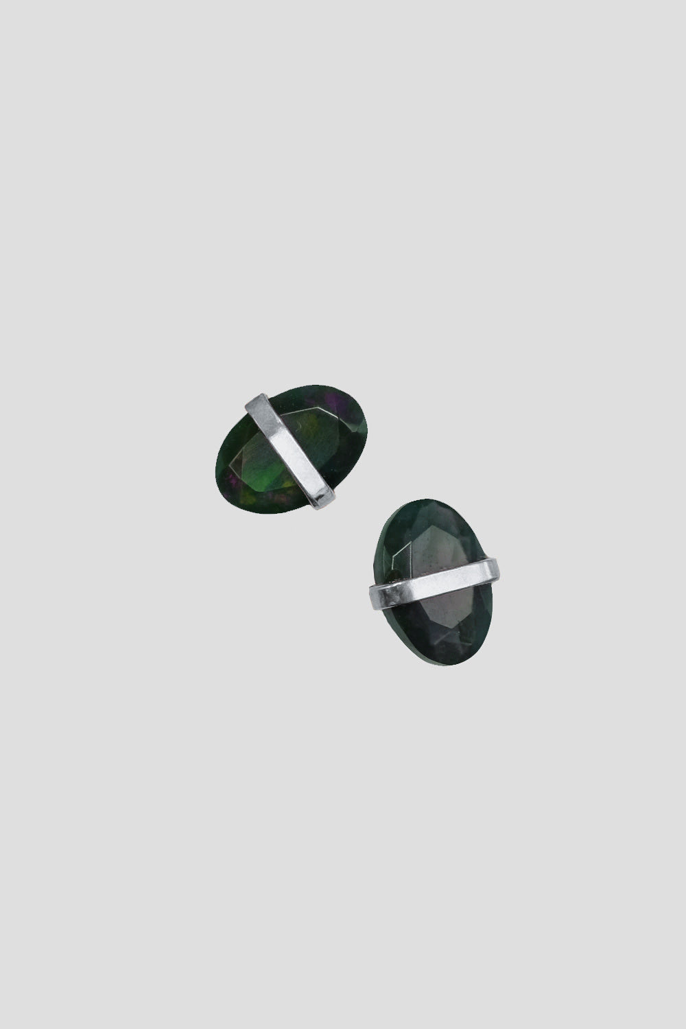 Black Opal Stud Earrings