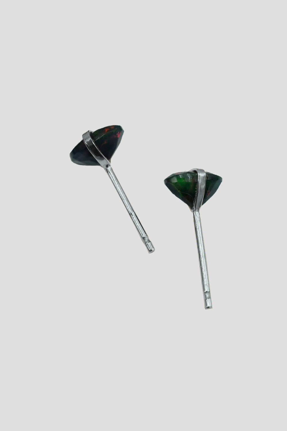 Black Opal Stud Earrings