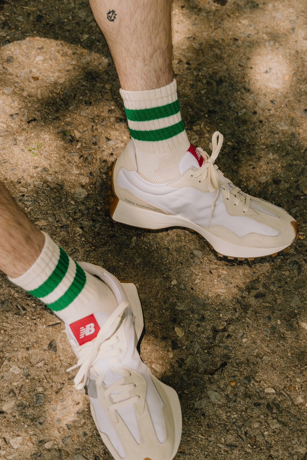 Mono Stripe Quarter Crew Sock