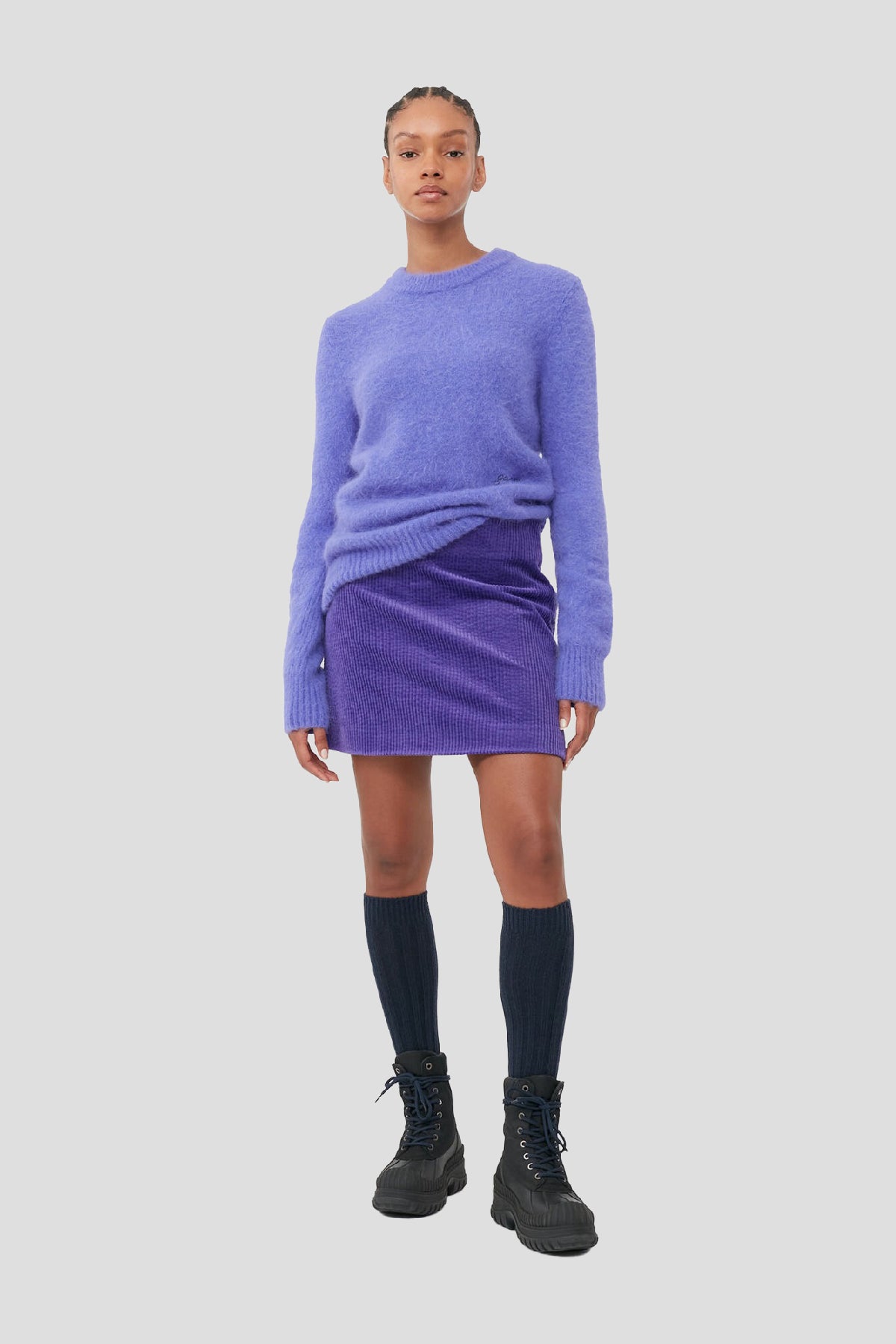 Brushed Alpaca O-Neck Sweater