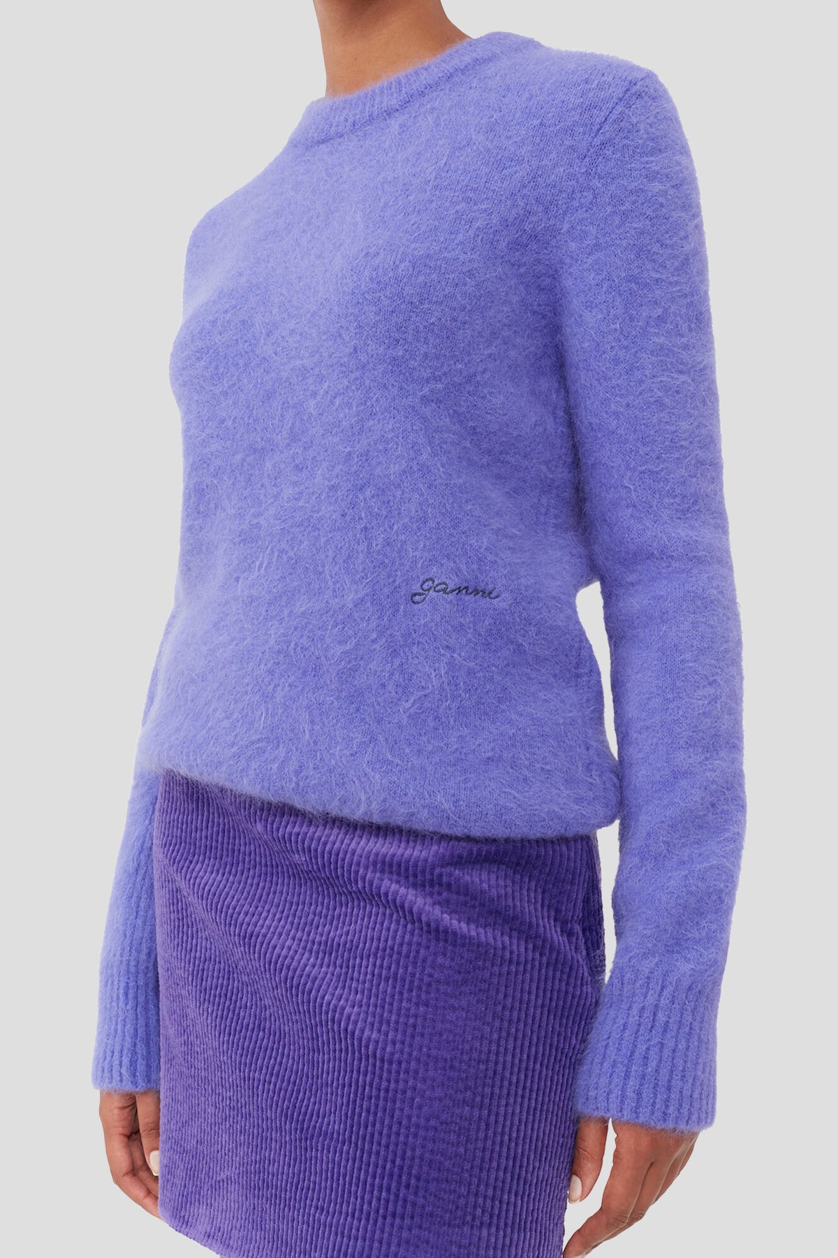 Brushed Alpaca O-Neck Sweater