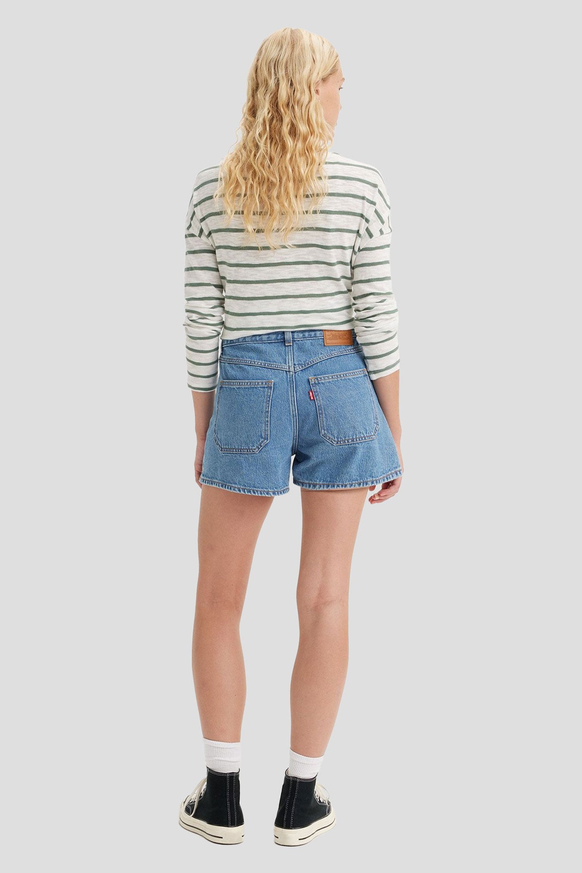 Mom Patch Button Shorts