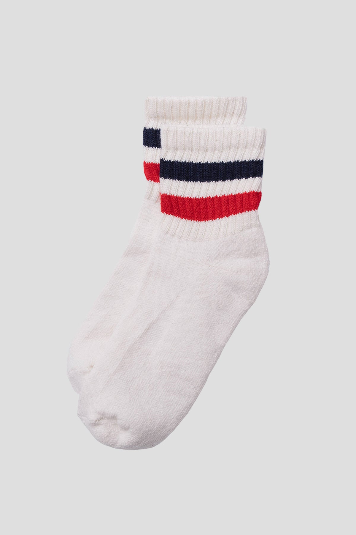 Retro Stripe Quarter Crew Socks