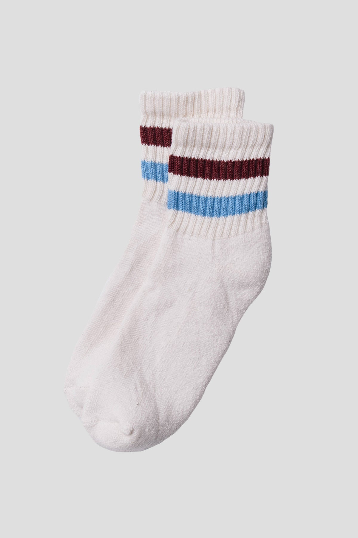 Retro Stripe Quarter Crew Socks
