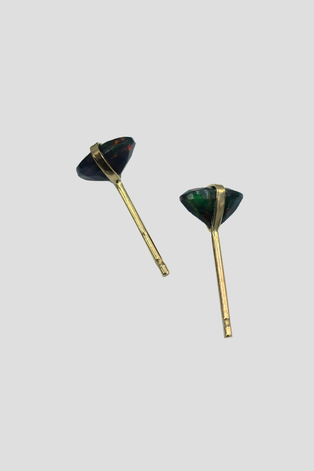Black Opal Gold-set Studs
