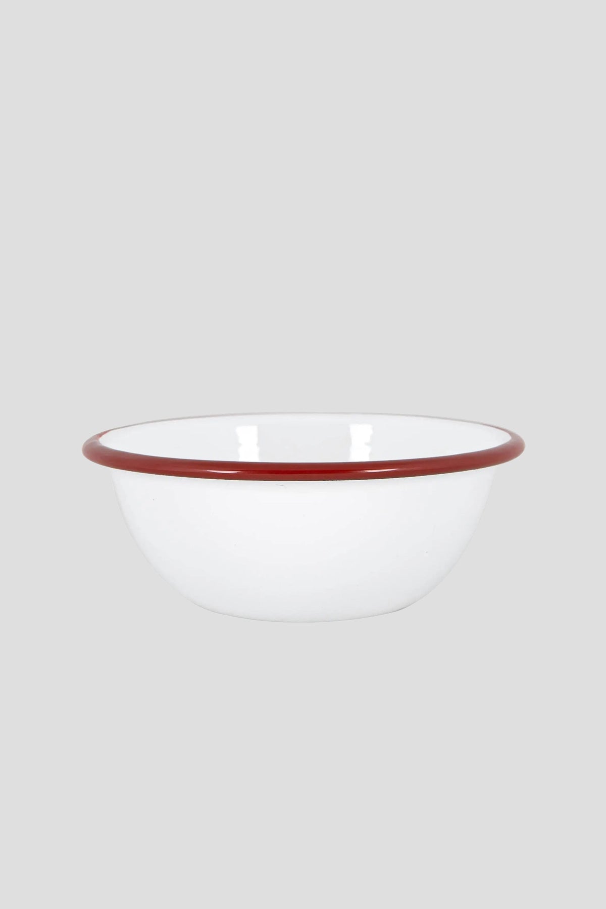 Red Stripe Enamel Bowl
