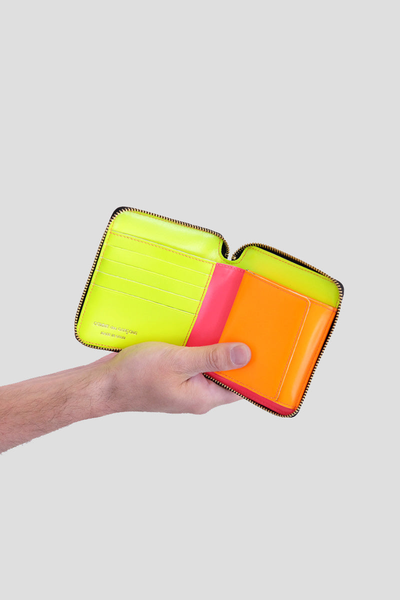 Super Fluo Neon Zip-Around Wallet