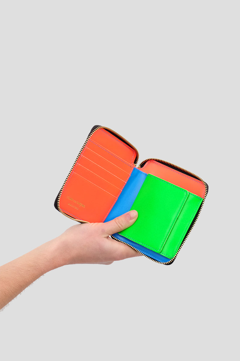 Super Fluo Neon Zip-Around Wallet