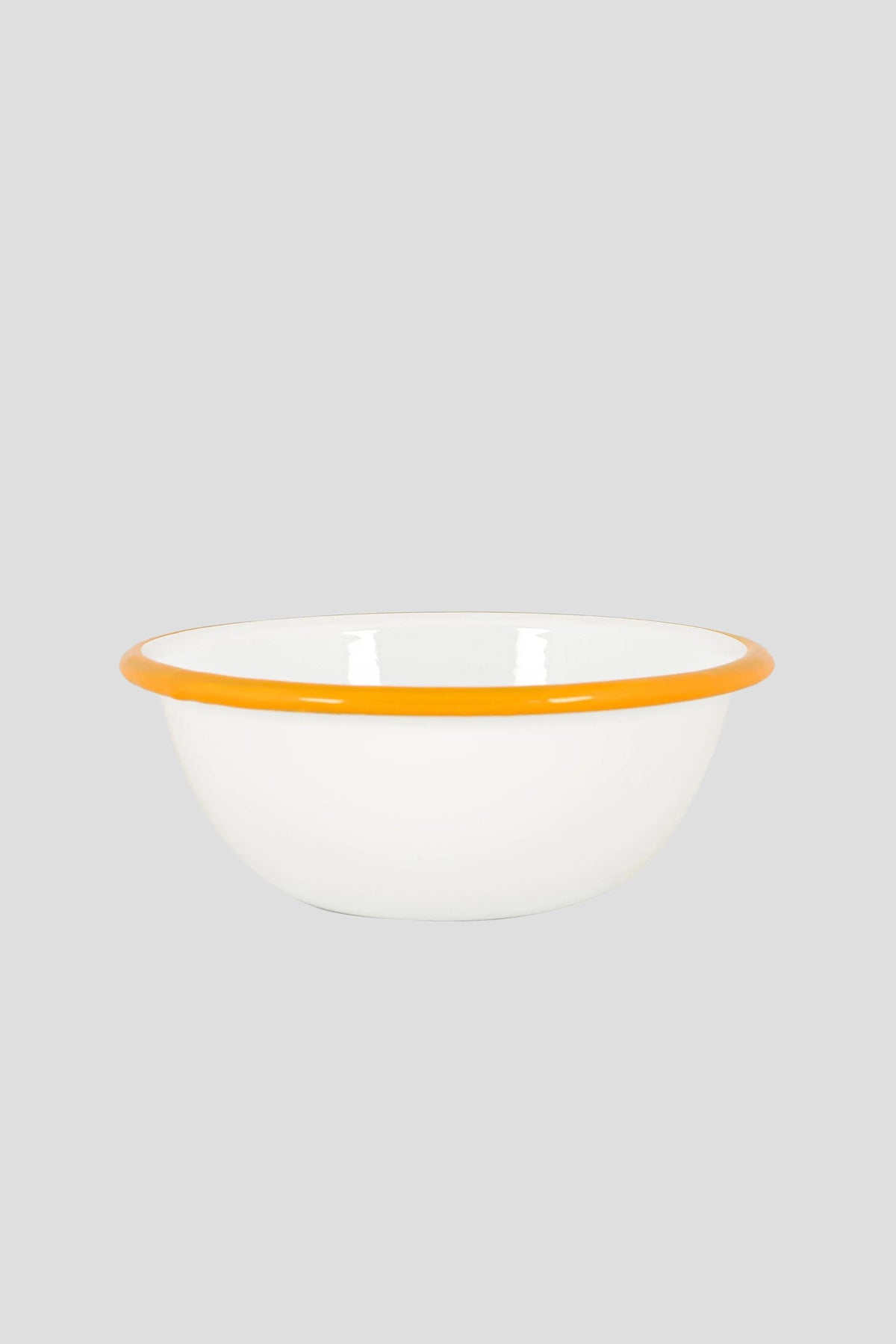 Yellow Stripe Enamel Bowl